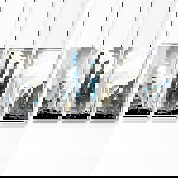 Modern Wall Art For Living Room Uk | Set of 3 Urban Skyscrapers Wall art Prints