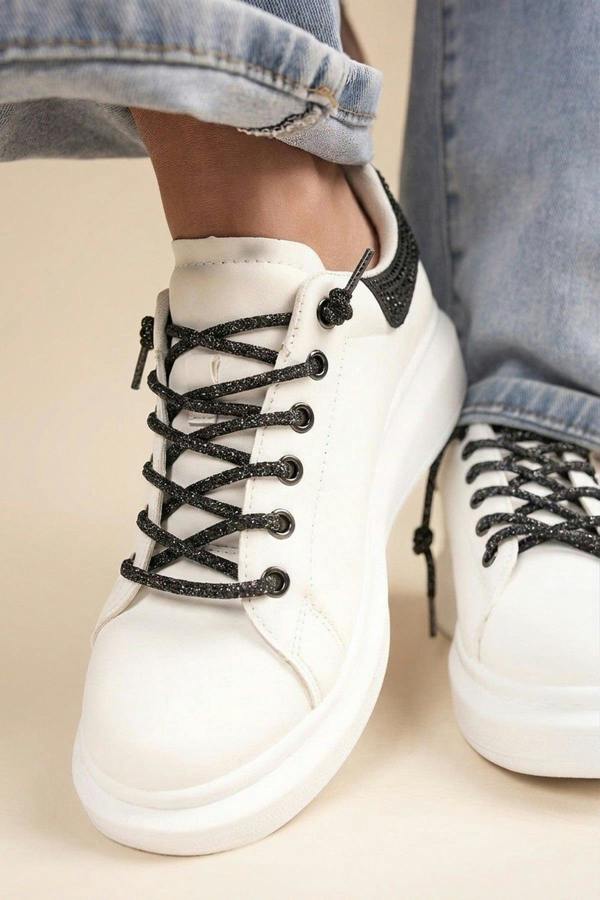 ikrush Rhosyn Lace Up Glitter Detail Trainer