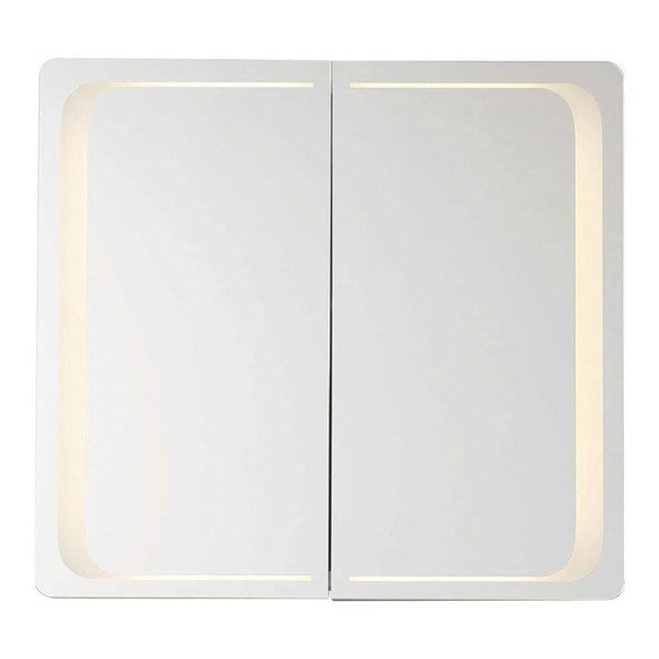 Double Door LED Bathroom Mirror Cabinet with Bluetooth Bathroom Mirror Cabinets Living and Home