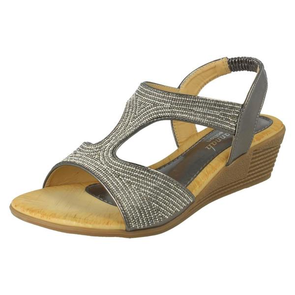 Savannah Ladies Savannah Wedge Heeled Sandals F12131