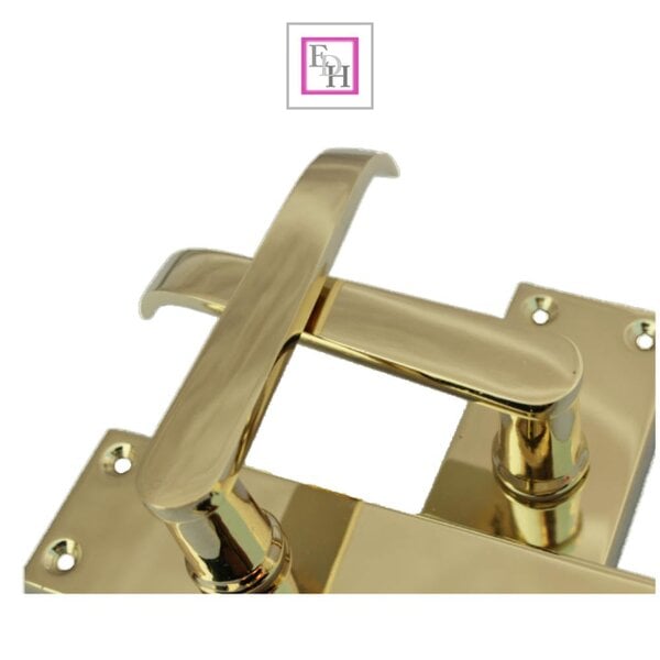 EDH Door Hardware Brass Door Handles Interior Door Lock Handles-Victorian Straight Lock Handlesx1.