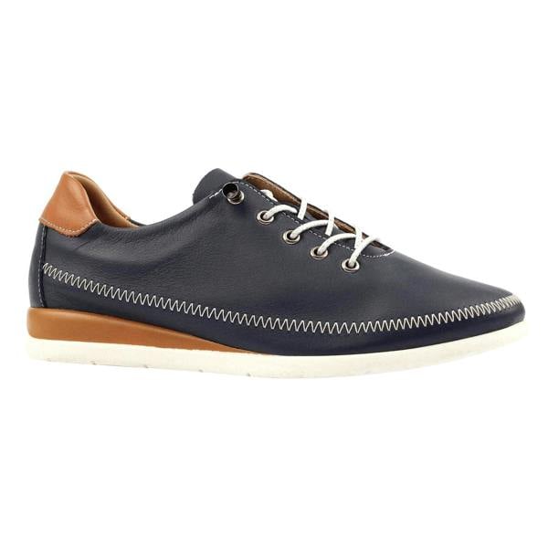 Lunar Womens Penelopy Leather Trainers - Navy