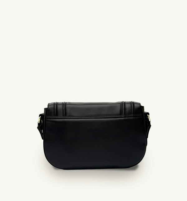 Apatchy London The Mimi Midi Black Leather Bag