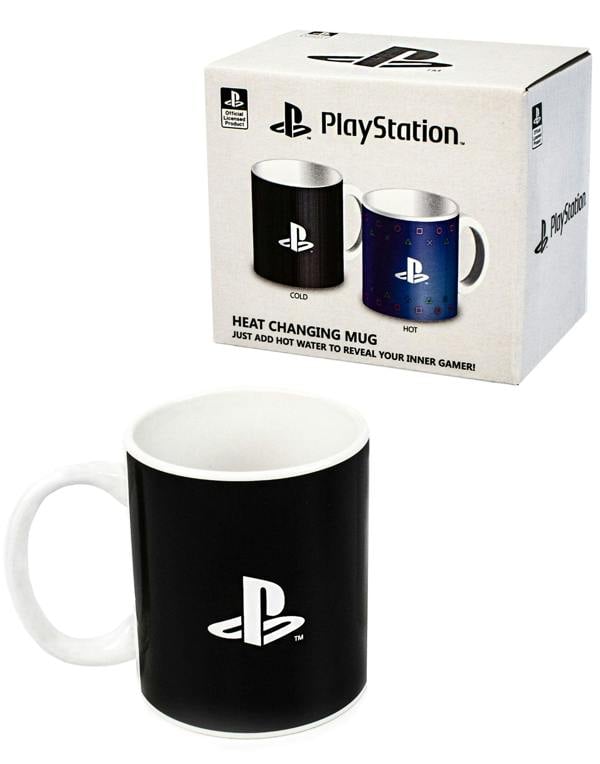 Vanilla Underground PlayStation Womens Black Logo Print Heat Changing Mug (One Size) [dis]