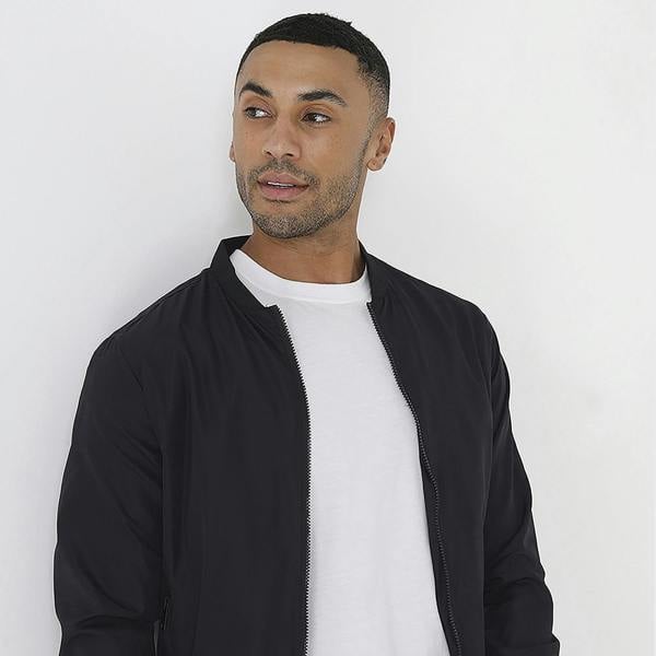 Brave Soul Black Bomber Jacket - Black Image 1