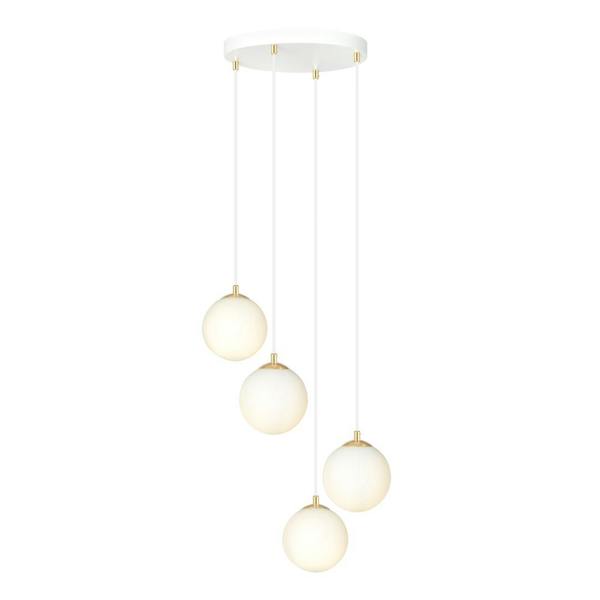 Emibig ROYAL Pendant lamp 4 x E14 White, Gold with White Shade