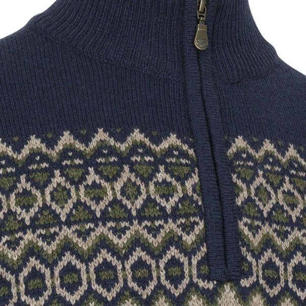 Hoggs of Fife Colonsay Fair Isle 1/4 Zip Pullover
