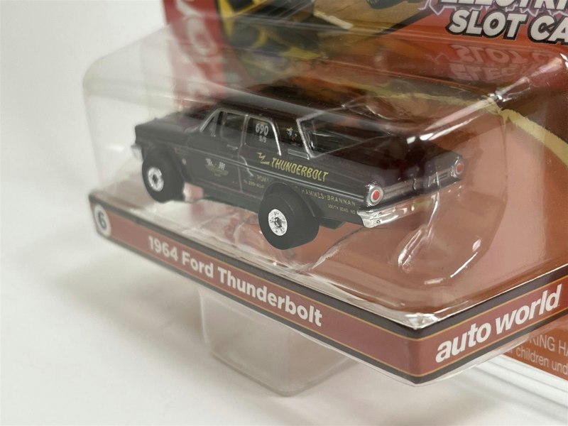 Auto World Slot Cars 1964 Ford Thuderbolt Maroon Thunderjet Ultra G HO Slot Car SC379-6