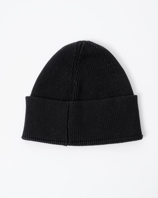 back of a HUGO Xential Mens Beanie in Black 001