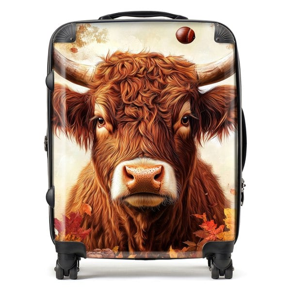 Warren Reed Autumn Highland Cow Suitcase