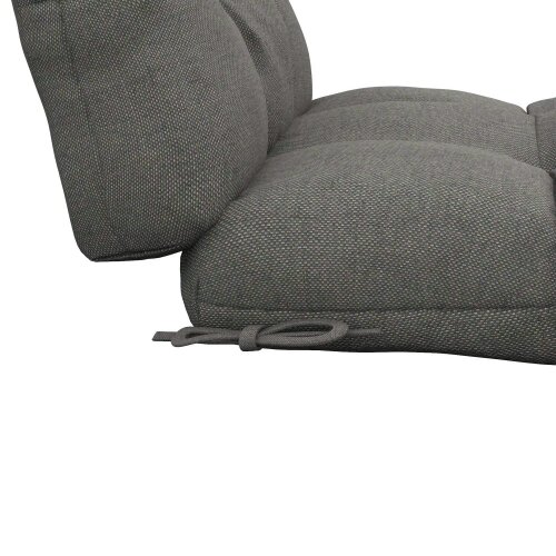 Bobobiy 2-Piece Seat Cushion Replacement with Backrest, Garden Patio Chair Cushions Set with Ties, Charcoal Grey