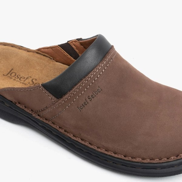 Josef Seibel MAX Mens Nubuck Leather Mule Clogs Brasil