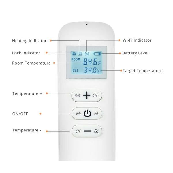 Mirrorstone Heating 580W Quartz Glass Wi-Fi Infrared Heating Panel (Available In Black Or White)