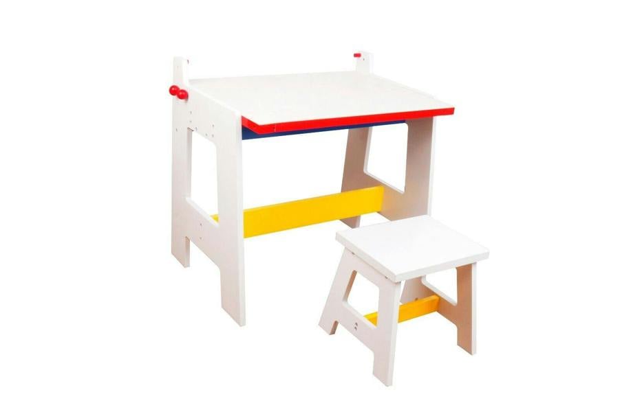 HYGRAD BUILT TO SURVIVE Kids Study Table 2 in 1 Blackboard + Drawing Table & Chair Set For Xmas Birthday
