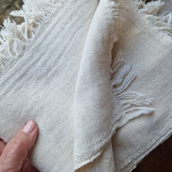 Cotton and Olive Thea Linen Double-Layered Turkish Bath Sheet, Natural