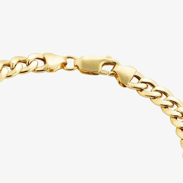 T. H. Baker 9ct Yellow Gold 7.5 Inch Curb Chain Bracelet HCOC-580-9Y-7.5