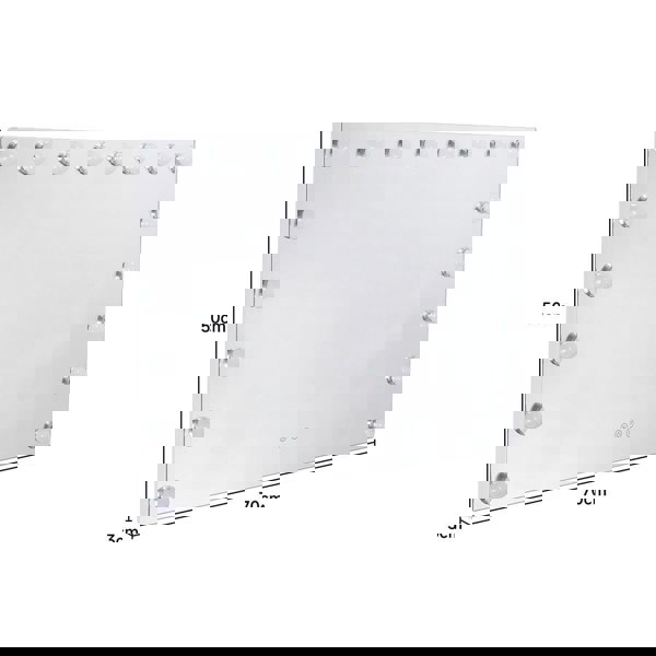 70cm W Rectangle Hollywood Vanity Mirror with 18 Dimmable LED Bulbs LED Make Up Mirrors Living and Home