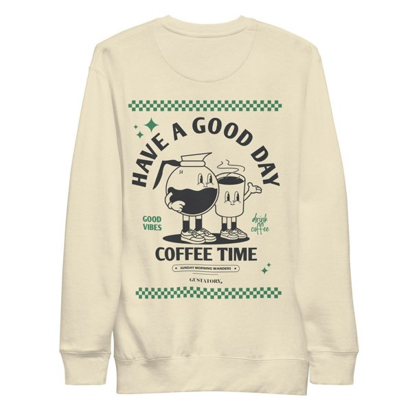 ANCHOR & CREW x GUSTATORY Have A Good Day Cotton Blend Embroidered Sweatshirt