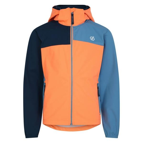 Dare 2B Kids Cheer Soft Shell Jacket - Orange/Niagara Blue