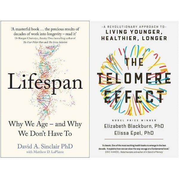 Lifespan Why We Age and Why We Dont Have To & The Telomere Effect 2 Books Set