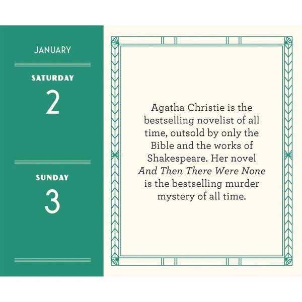Chronicle Books Agatha Christie Desk Calendar 2027, Desk Calendars, Day To View, History & Literature, Gift
