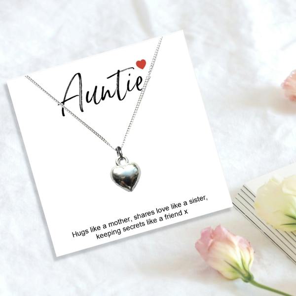 Aye Do Gifts Auntie Heart Necklace & Gift Card