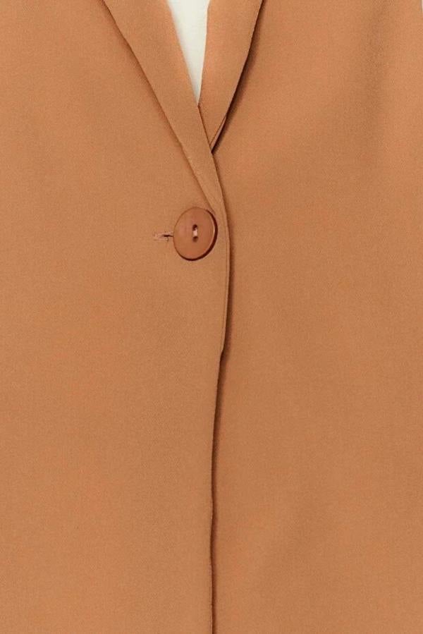 WOVCOR Woven Blazer Jacket with Lining Detail