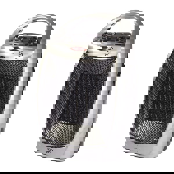 igenix Ceramic Fan Heater, 2 Heat Settings, 1800W, Silver