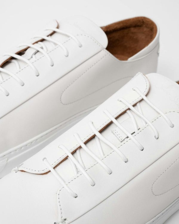 Oliver Sweeney Sirolo Mens Calf Leather Lightweight Trainers - White