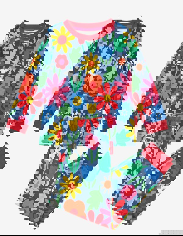 Organic Bold Floral Print Pyjamas - Toby Tiger UK Retail