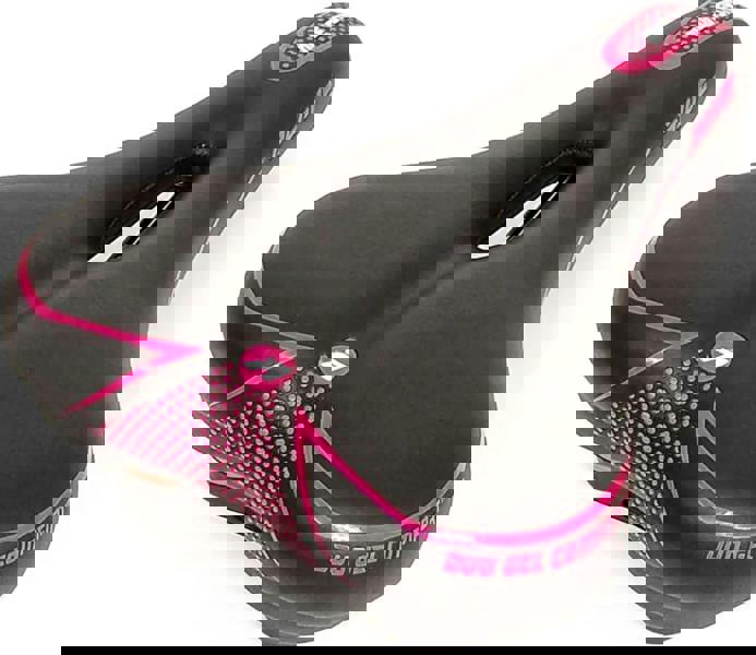 Awe Adult Gel Bike/E-Bike/City Bicycle Saddle Large Pink/Black