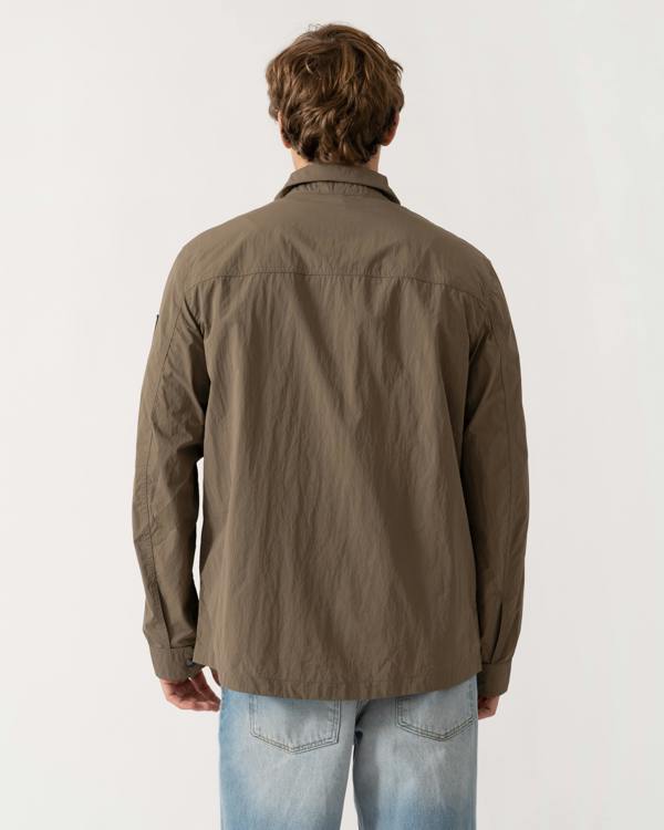Back of Belstaff Mens Tourer Overshirt - Khaki Green