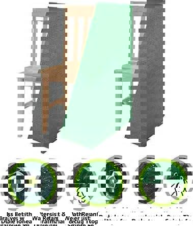 KAV Garden Chair Cover for Garden, Patio, Outdoor - Breathable, Waterproof and UV Resistant - Green (64x64x120cm)