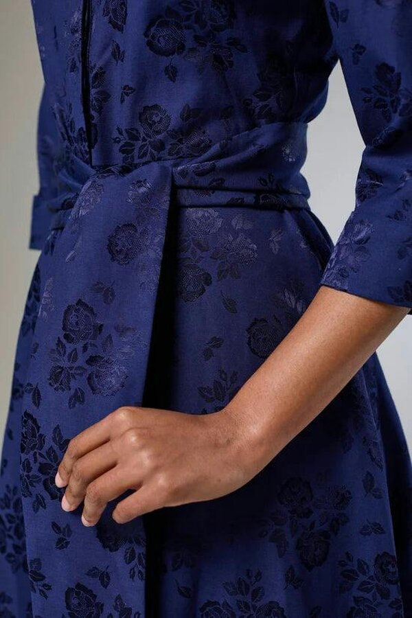 Lioness by TF Royal Blue Petals Sleeved Dress