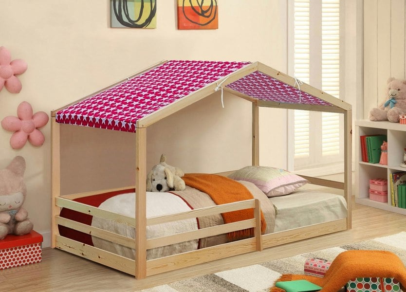 Comfy Living Adorable 3ft Wooden House Bed - A Unique and Cozy Addition to Your Child’s Bedroom