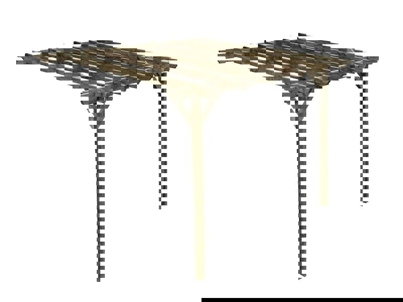 Arbor Garden Solutions Wall Mounted Wooden Pergola Kit - Champion Design