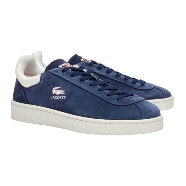 Lacoste Mens Lineshot Logo Leather Trainers - Blue