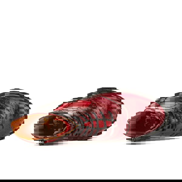 Embassy London Brick Lane Boots - Claret - Women's dark red leather oxford boot with brogue styling