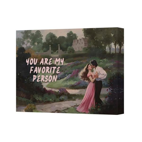 Benjamin Tate Design Romantic Couple Canvas Print You Are My Favorite Person Wall Art
