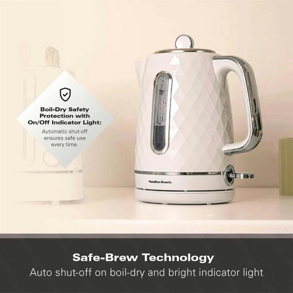 Hamilton Beach Diamond 1.7L Kettle - White