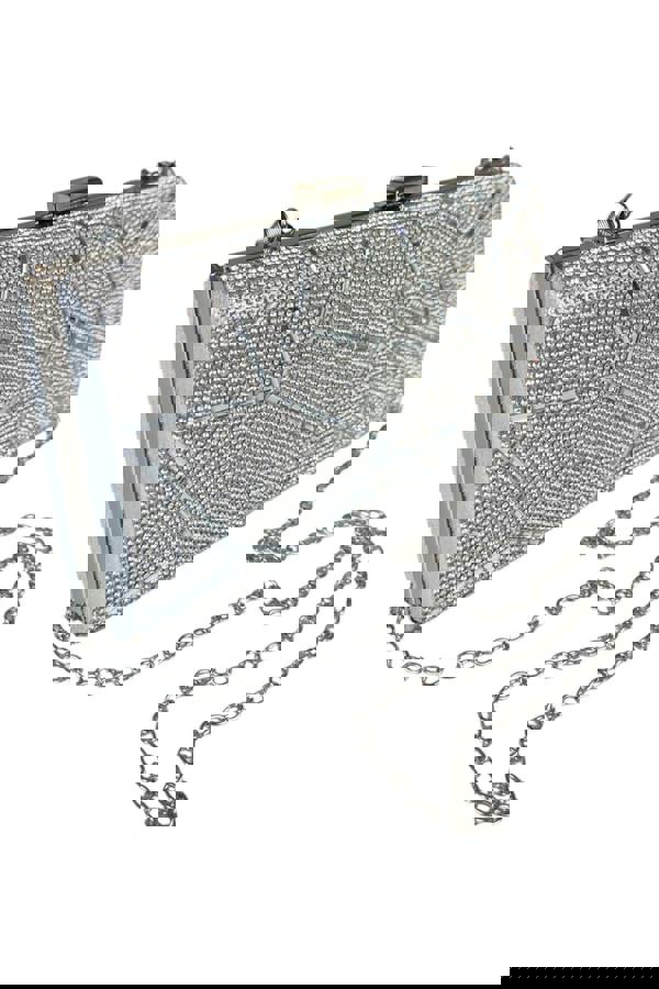 Paulo Due Abstract Diamante & Rhinestone Clutch Bag