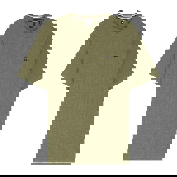 Boss Mens Waffle Knit Pyjama Top - Green - 