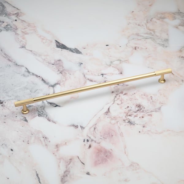 Handle & Home Brass Reeded T-Bar Knob
