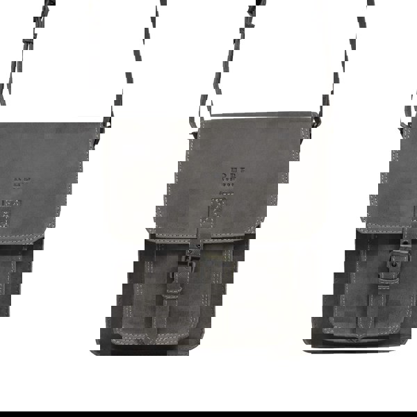 Real Hide Bags 'CAROLYN' Grey Distressed  Real Leather iPad Tablet Crossbody Bag