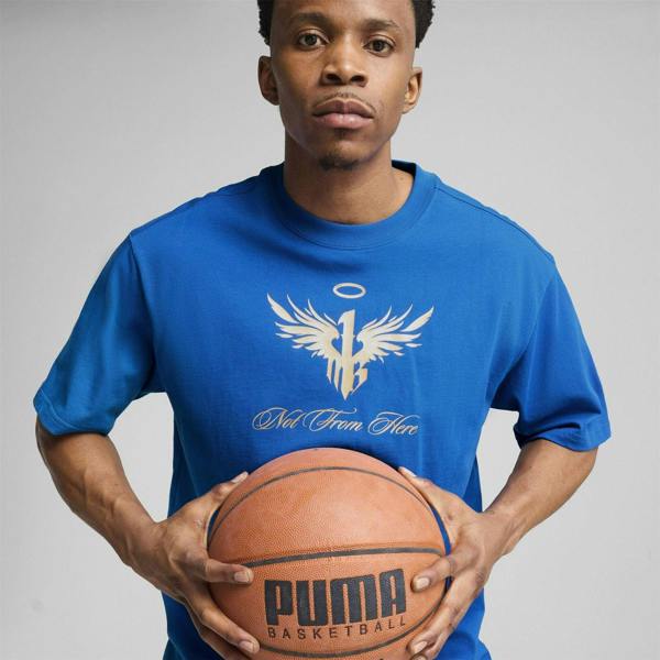 Puma Mens LaMelo Ball Oversized Basketball T-Shirt - Team Royal Blue - 