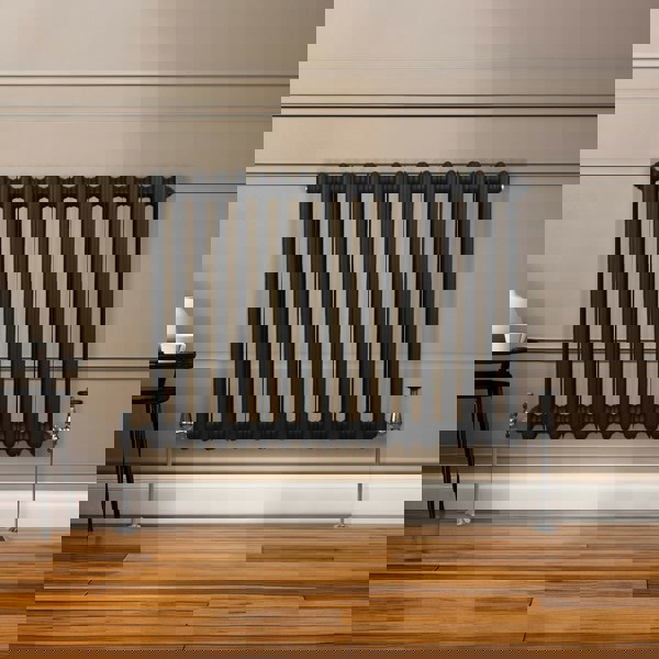 Monstershop Traditional 2 Column Radiator - 600 x 832mm - Black