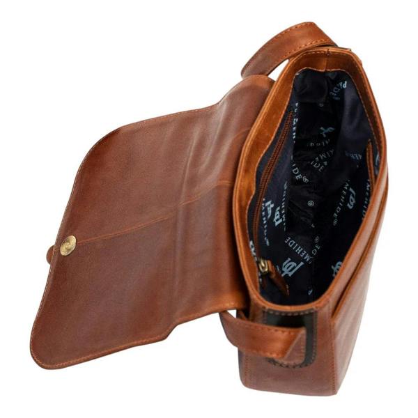 Inside view of Tan Leather Shoulder bag