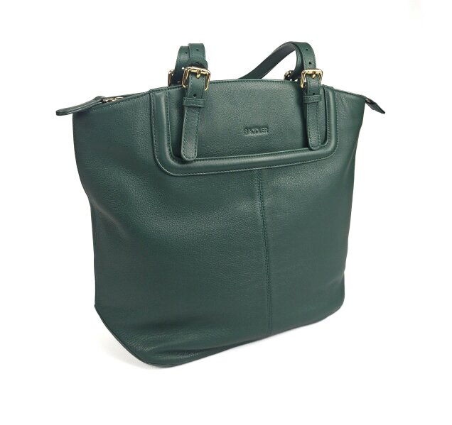 SADDLER Sienna Zip Top Tote Shopper Bag for Women - Handmade by Saddler
