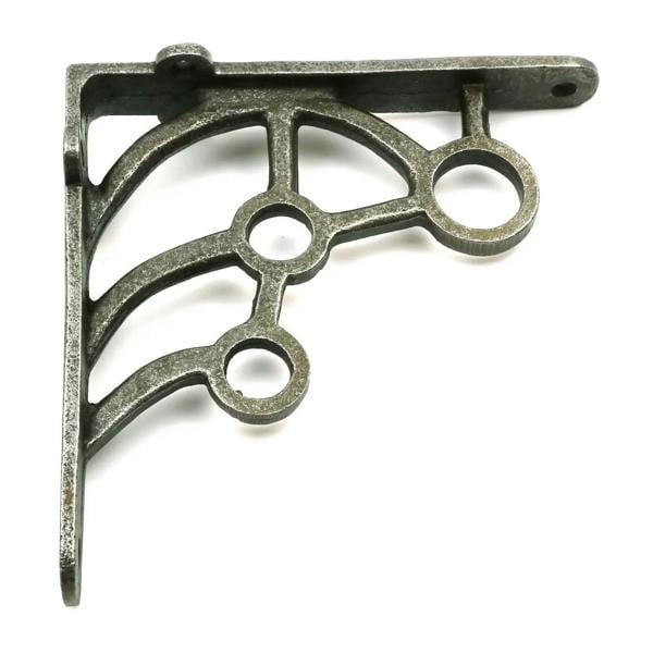 Pair of Antique Cast Iron Beverley Shelf Brackets - 150mm x 150mm