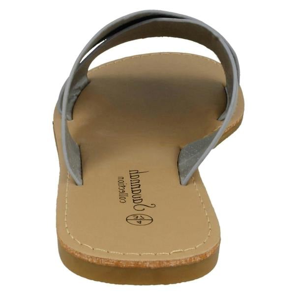 Savannah Ladies Savannah Flat X Strap Mules